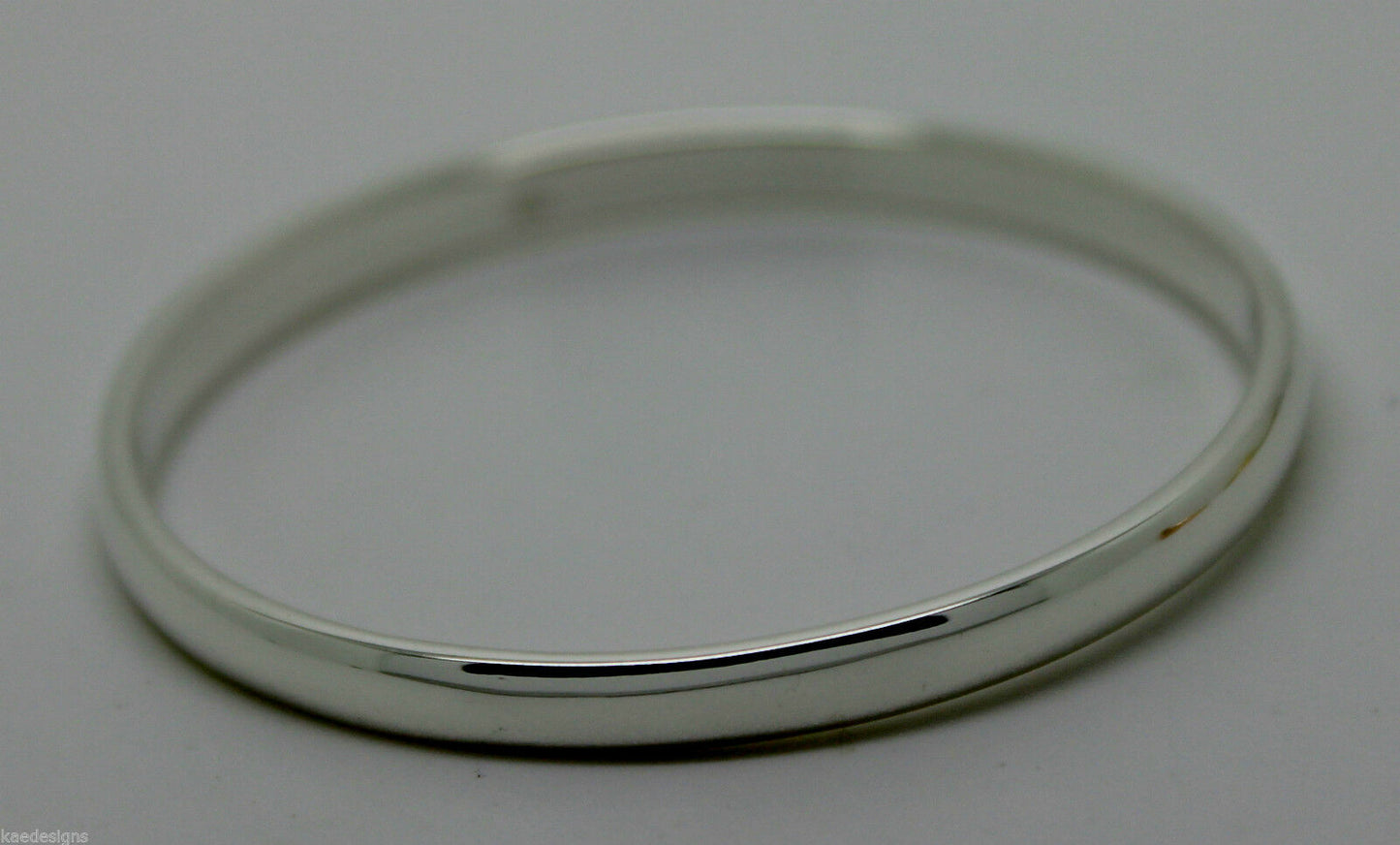 Genuine Full SOLID Sterling silver 4mm wide baby bangle 46mm outside diameter