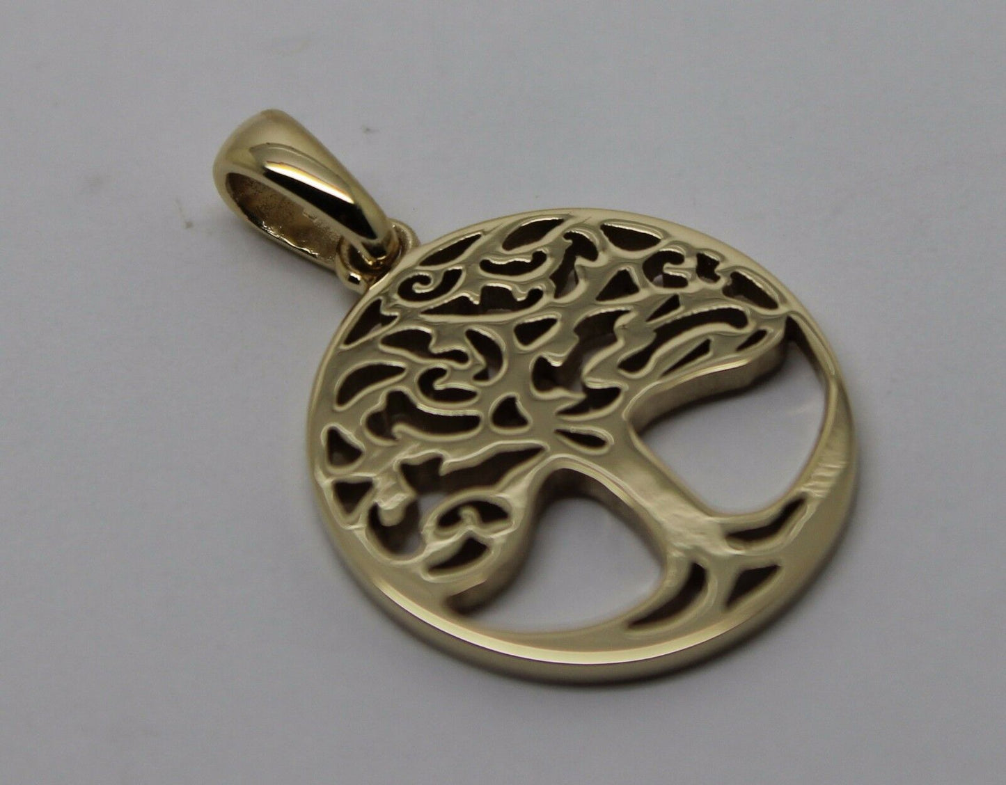 Kaedesigns New Genuine 9ct Yellow, Rose or White Gold Oval Filigree Tree Of Life Pendant