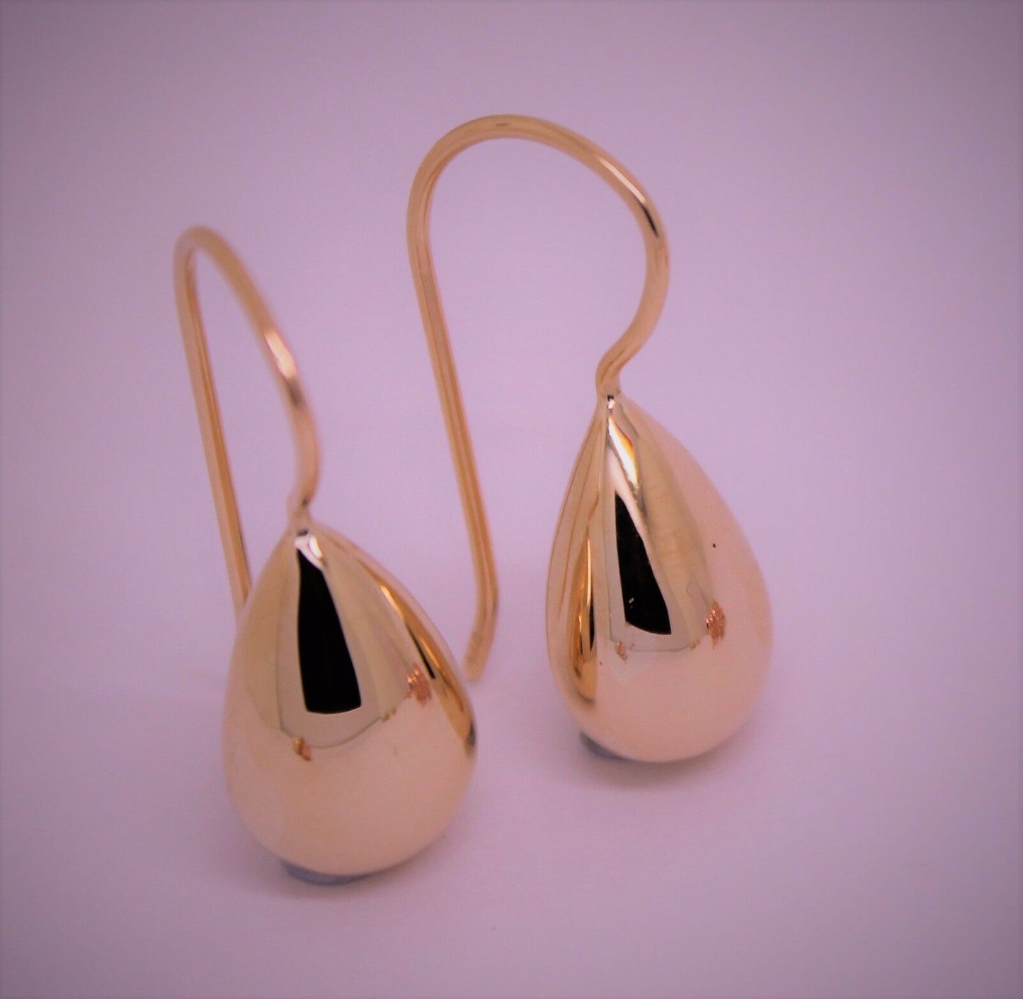 Kaedesigns New 9ct Solid Yellow, Rose or White Gold Tear Drop Teardrop Hook Earrings