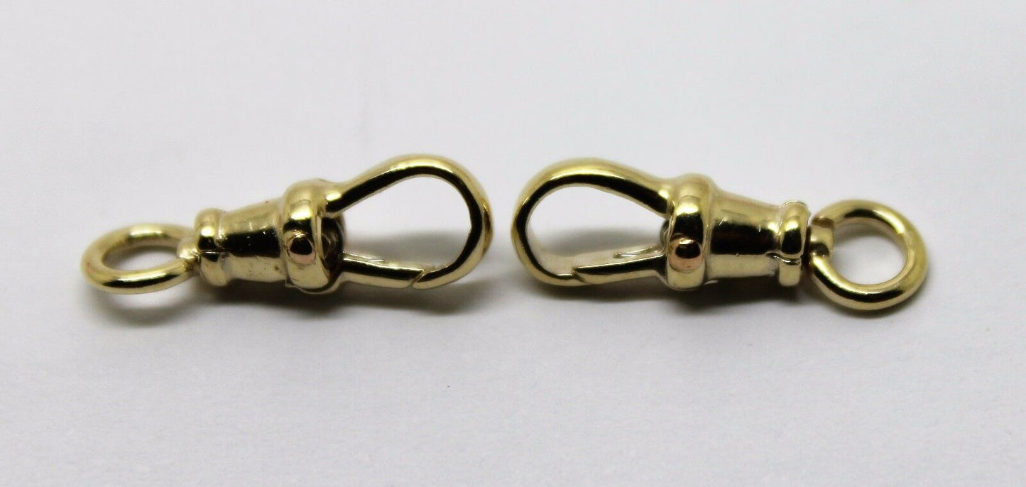 Genuine 9ct Solid 2 X Yellow Gold Albert Swivel Clasp 19mm Size