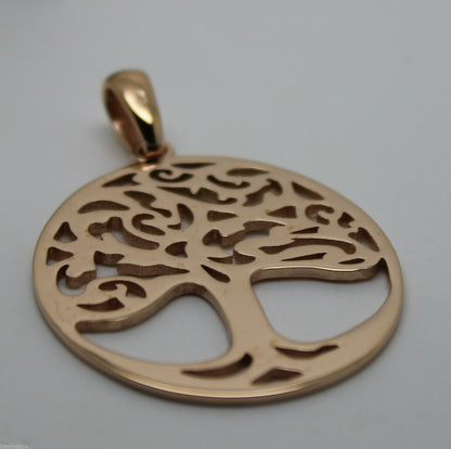 Genuine Heavy Solid 9ct Yellow Or Rose Or White Gold Tree Of Life Large Pendant