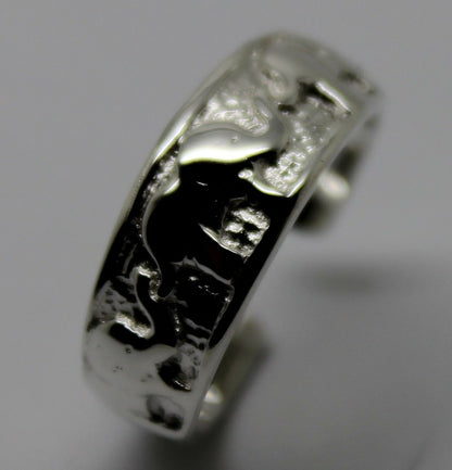 Genuine Solid Sterling Silver 925 Lucky Elephant Toe Ring