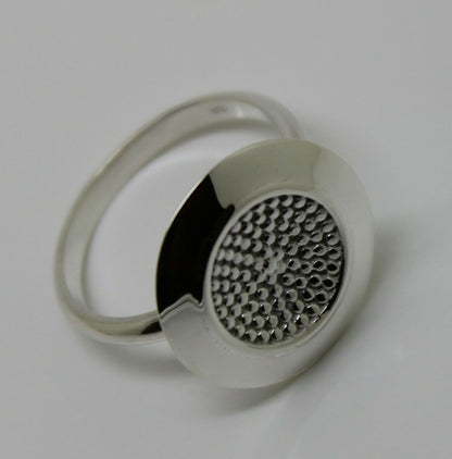 Size V Sterling Silver 925 Sunflower Ring