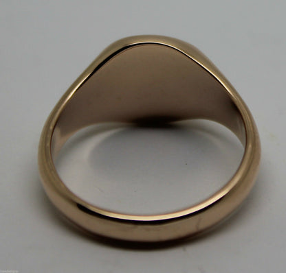 Genuine Heavy 375 Solid 9ct White Or Rose Or Yellow Gold Oval Signet Ring Size N to X