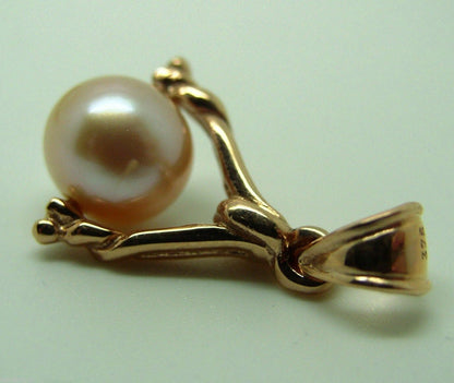 Kaedesigns New 9kt 9ct Yellow, Rose or White Gold 7mm White Pearl Ball Pendant