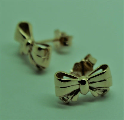 Genuine 9ct Yellow Gold Butterfly Stud Earrings Set With Gemstone Of Your Choice