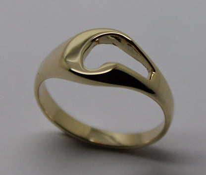 KAEDESIGNS NEW Size 6.5 / N Genuine Solid 9ct yellow gold initial C ring