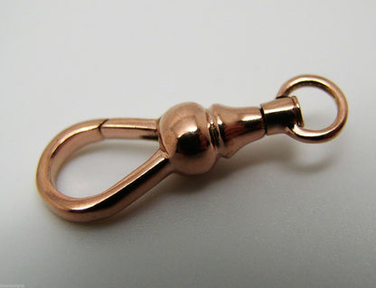 Genuine 18ct, 9ct Yellow or Rose Gold Ball Swivel Clasp 19mm, 22mm or 24mm