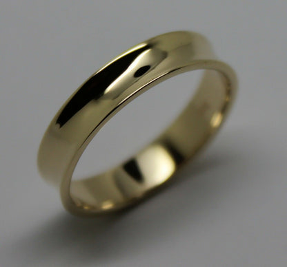 Kaedesigns New Genuine Full Solid 9ct 9k Yellow, Rose or White Gold Concave Dome Ring