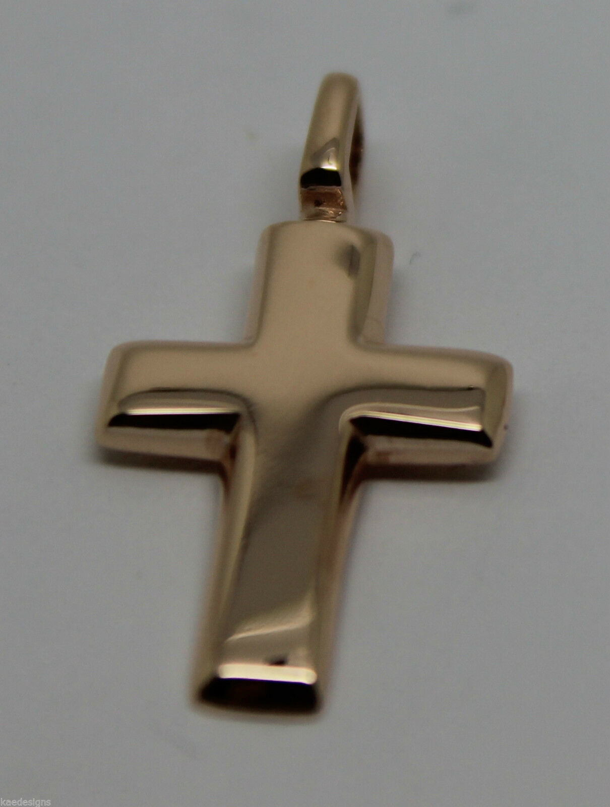 Kaedesigns, Genuine New 9ct 9K 375 Yellow, Rose or White Gold Plain Cross Pendant 285