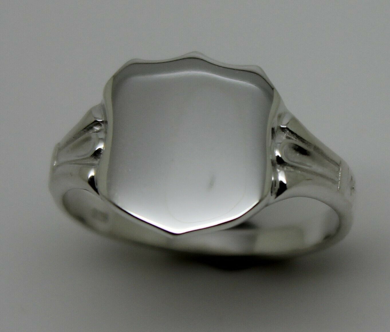 Kaedesigns New Sterling Silver Shield Large Signet Ring In Your Ring Size