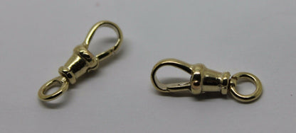 Genuine 9ct Solid 2 X Yellow Gold Albert Swivel Clasp 19mm Size