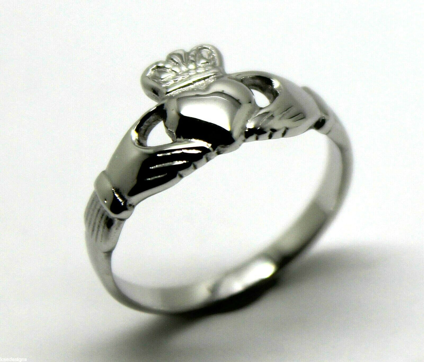 Size M  Sterling Silver 925 Irish Claddagh Ring