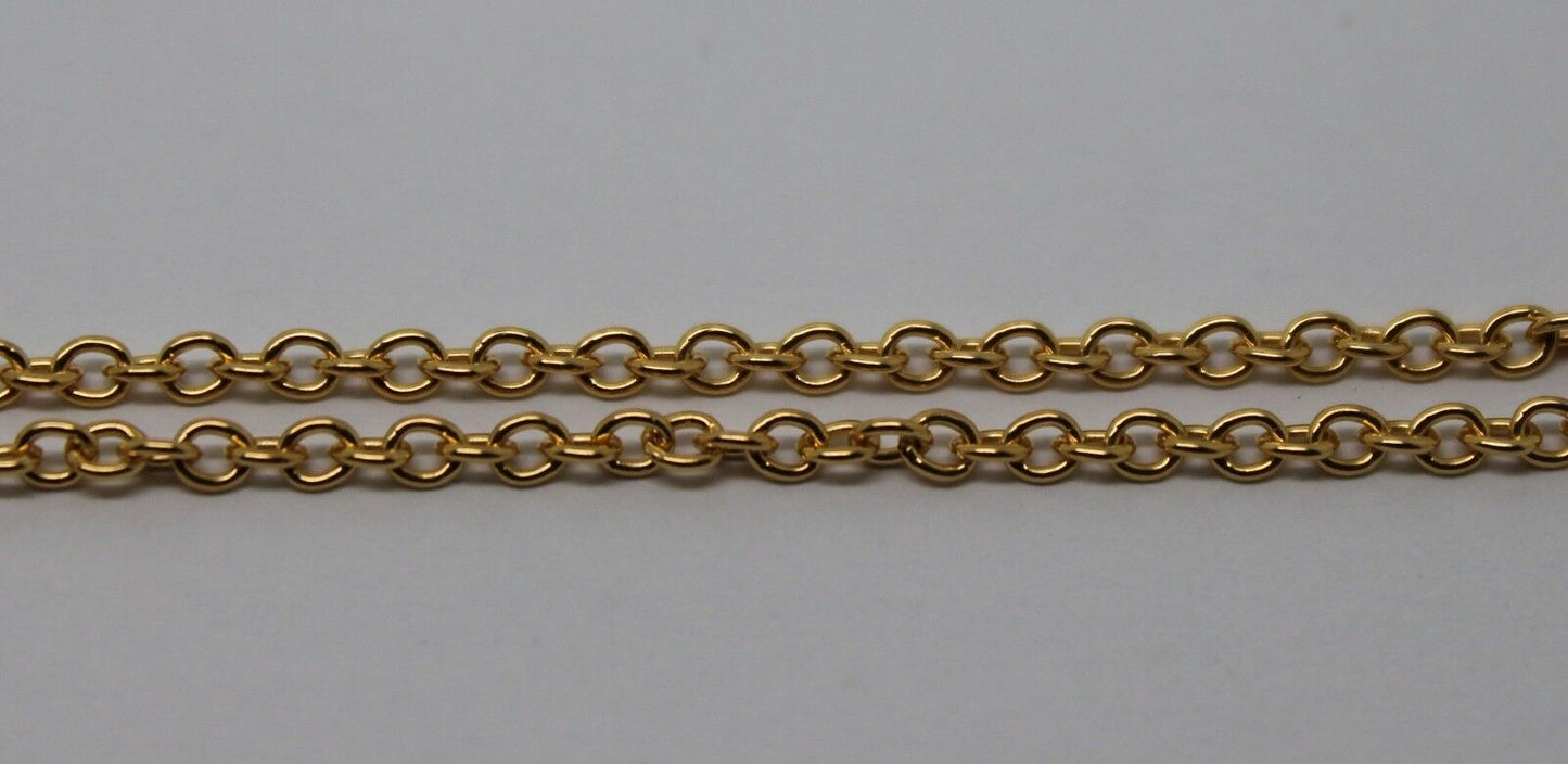 Genuine 9ct Yellow Gold Belcher Chain Necklace 50cm 2.8 grams