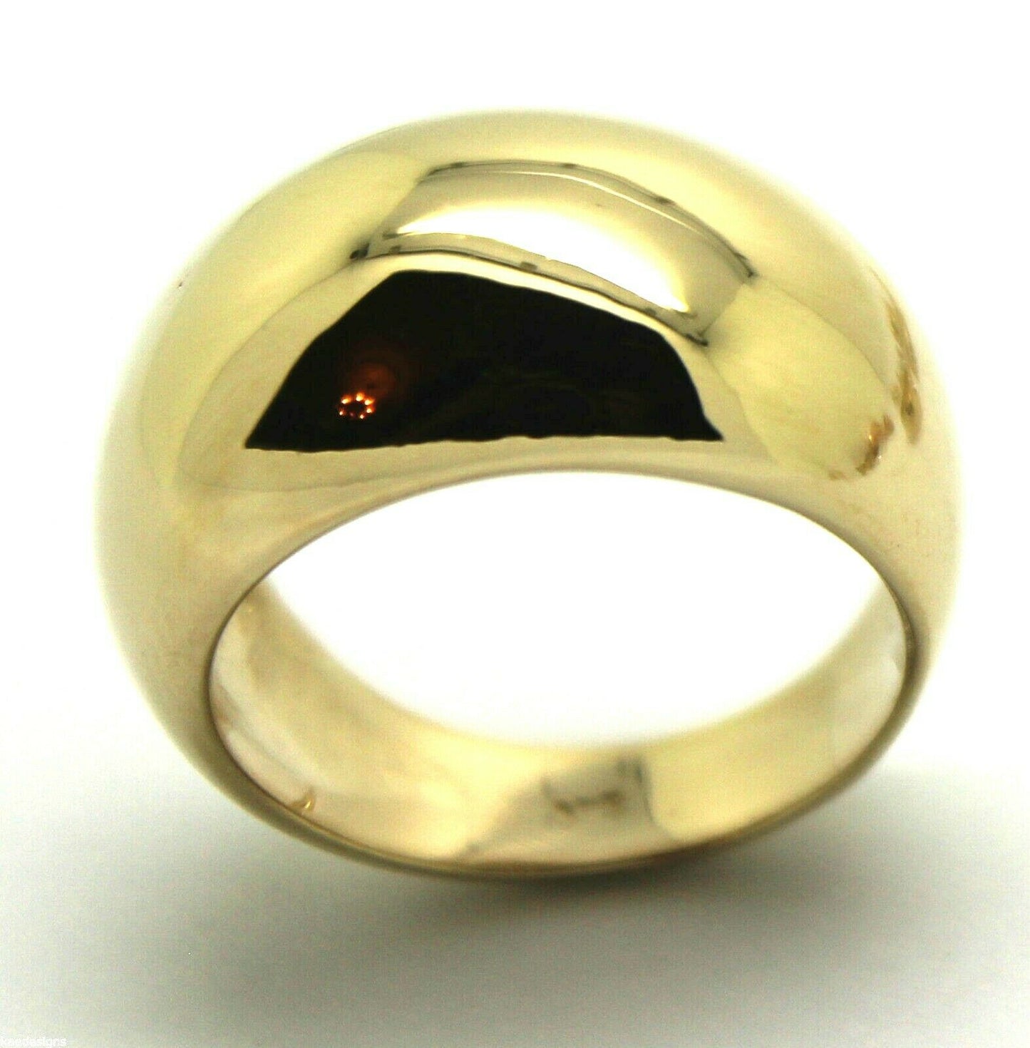 Size M, Kaedesigns, Genuine 9kt 9ct Heavy Yellow, Rose or White Gold Full Solid Extra 10mm Large Dome Ring