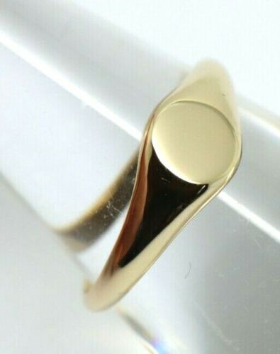 Kaedesigns New Size P New 9ct 9K Yellow, Rose or White Gold Round Signet Ring 7mm x 7mm