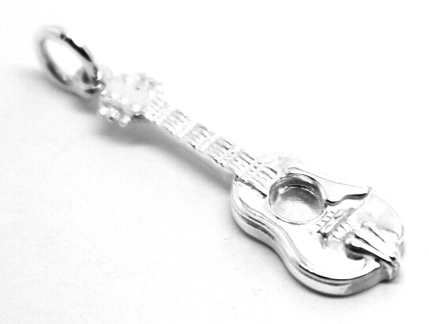 Kaedesigns Genuine 9ct Yellow or Rose or White Gold or Sterling Silver guitar Pendant or Charm