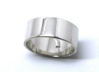 Size N Genuine Heavy New 9ct 9Kt Yellow, Rose or White Gold / 375, Full Solid 8mm Wide Band Ring