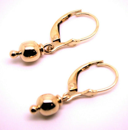 Kaedesigns New Genuine 9ct Yellow, Rose or White Gold 6mm Continental Hook Ball Earrings