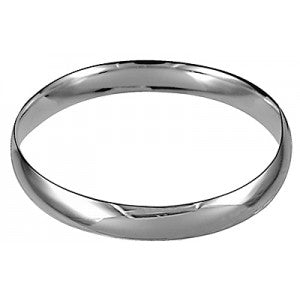 Genuine Heavy Sterling Silver 925 10mm Wide Plain Bangle Solid Comfort Fit