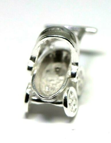 Genuine Sterling Silver 925 Small Pram Pendant Moving Hood Charm