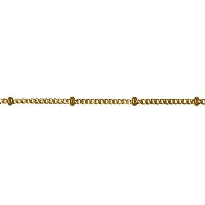 Genuine 9ct Yellow, Rose or White White Gold Diamond Cut Curb ball Necklace / Chain 42cm