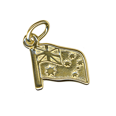 Kaedesigns, Genuine 9K Yellow Gold Australian Flag Charm or Pendant