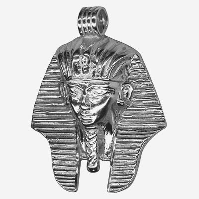 Genuine Sterling Silver Small 3D King Tutankhamun  Pendant / Charm