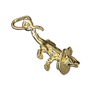 Kaedesigns, Genuine 9K Yellow Gold Frilly Lizard Charm or Pendant