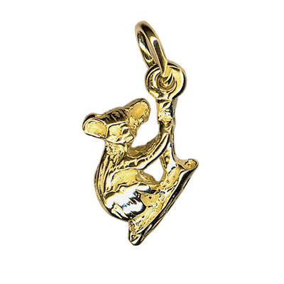 Kaedesigns, Genuine 9K Yellow or Rose Gold Koala Bear Charm or Pendant