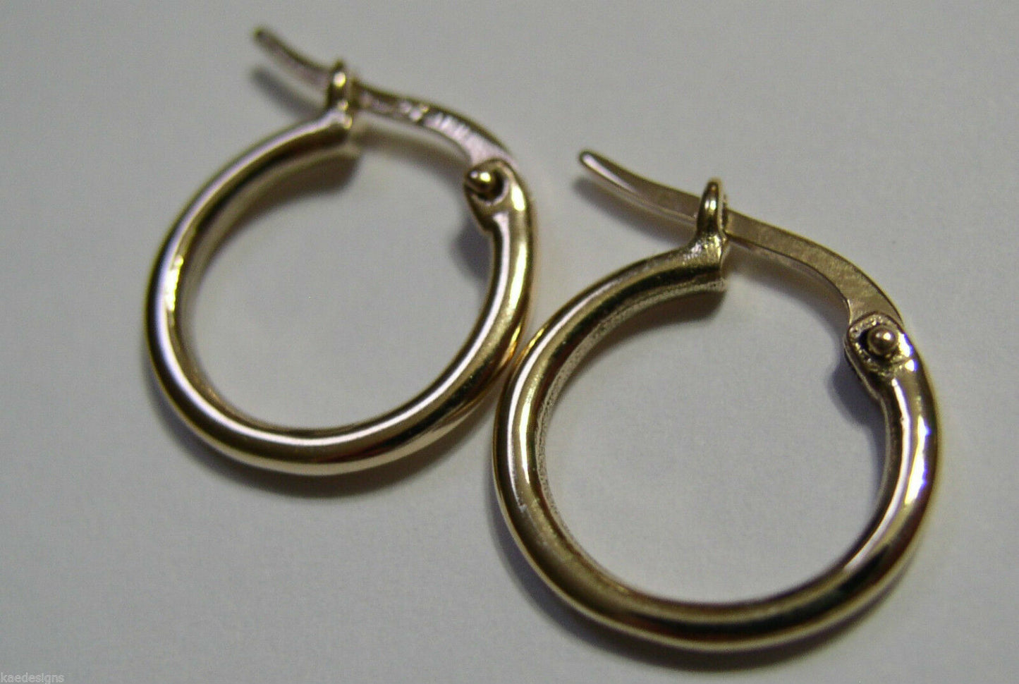 Genuine 9ct 9K Yellow, Rose or White Gold Small Hoop Round Earrings