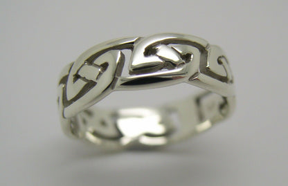 Genuine Size P 9ct Yellow, Rose or White Gold 6mm Celtic Weave Ring 274