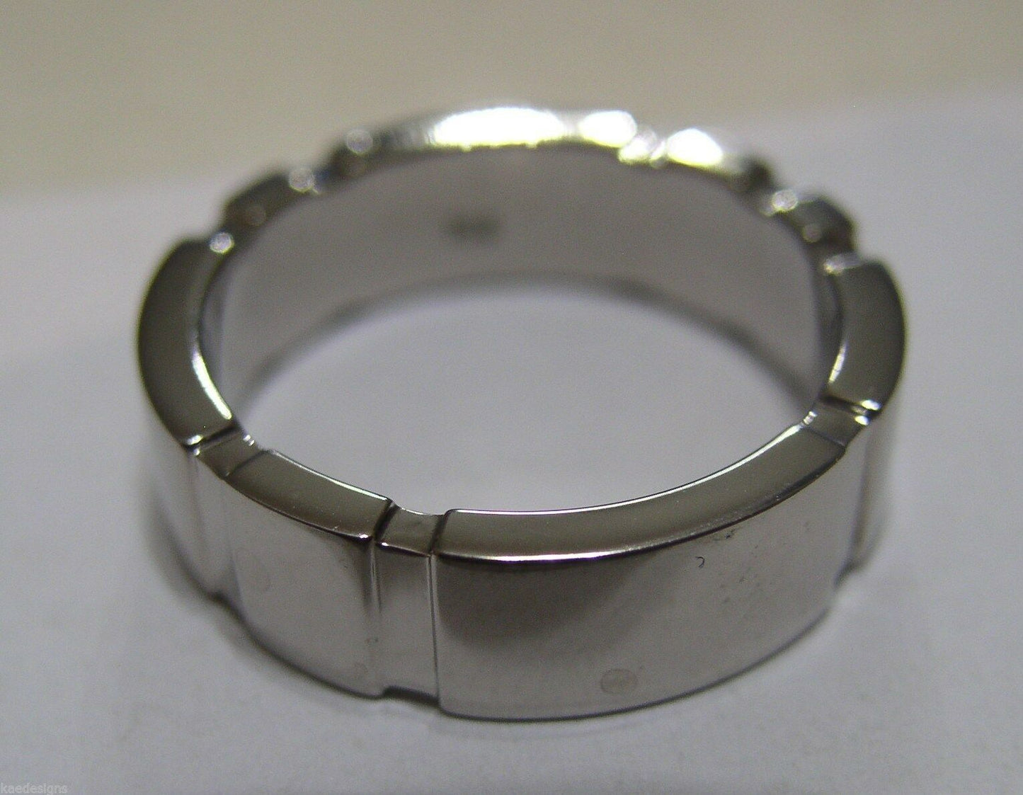 Genuine 18ct 750 Hallmarked 750 Heavy White Gold Full Solid Mens Wedding Band