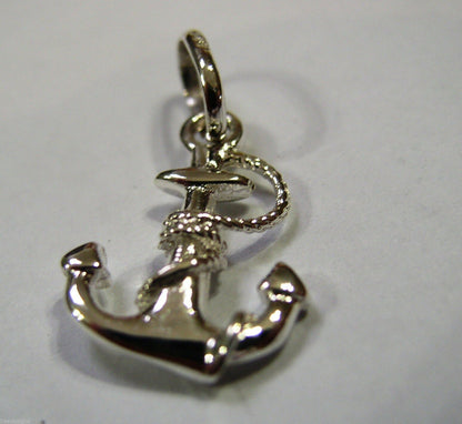 Genuine New Sterling Silver 925 Solid Anchor Boat Pendant Or Charm