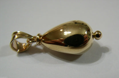 Genuine 9ct 9K Yellow, Rose or White 375 Gold Bubble Medium Tear Drop Teardrop Pendant