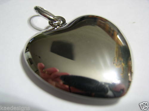 Kaedesigns New  9ct Medium Bubble Rose & White Gold Heart Pendant