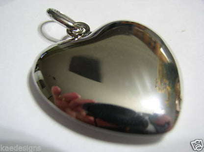 Kaedesigns New  9ct Medium Bubble Rose & White Gold Heart Pendant