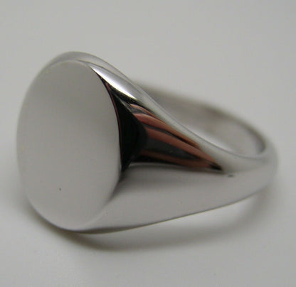 Genuine Size M Sterling Silver 925 Solid Heavy Signet Ring