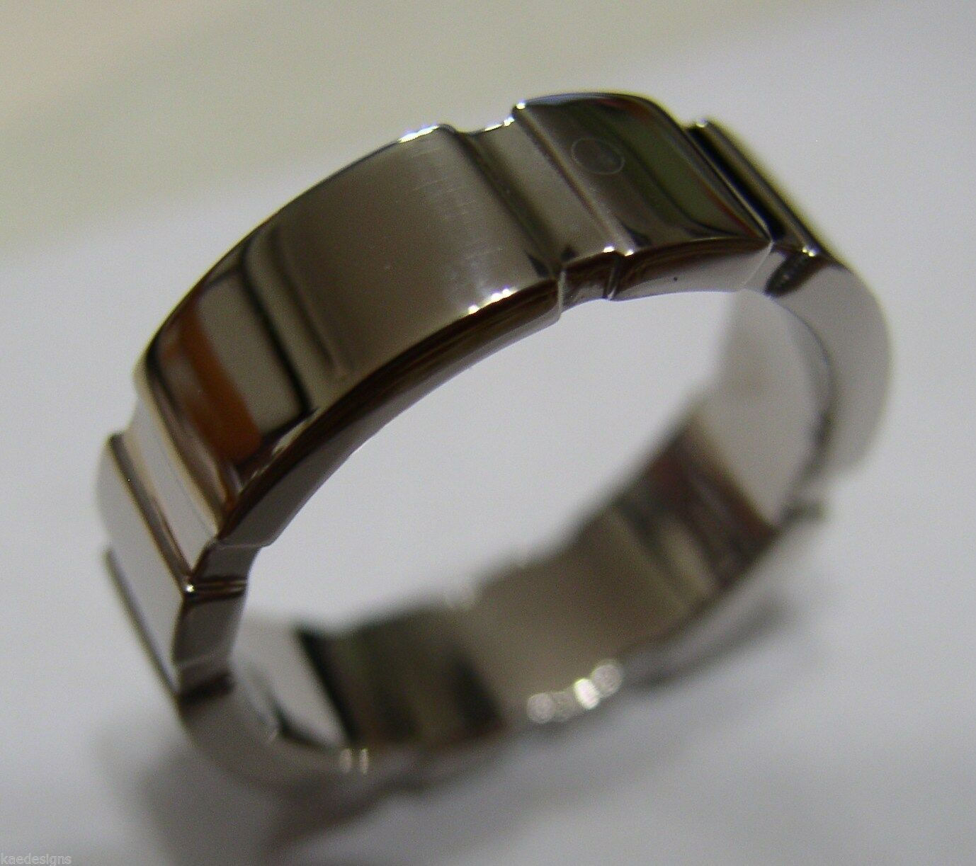 Genuine 18ct 750 Hallmarked 750 Heavy White Gold Full Solid Mens Wedding Band