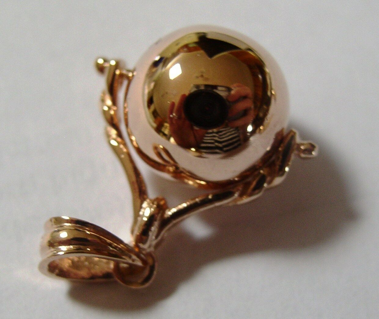 Genuine 9ct 9Kt Solid Yellow, Rose Or White Gold Euro 12mm Ball Spinner Pendant