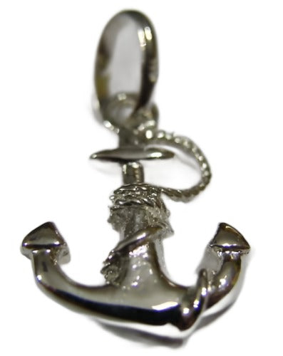 Genuine New Sterling Silver 925 Solid Anchor Boat Pendant Or Charm