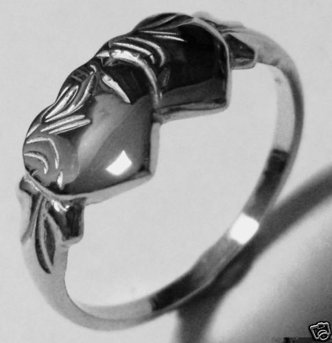 Size M - Kaedesigns, Solid New Sterling Silver Double Heart Signet Ring