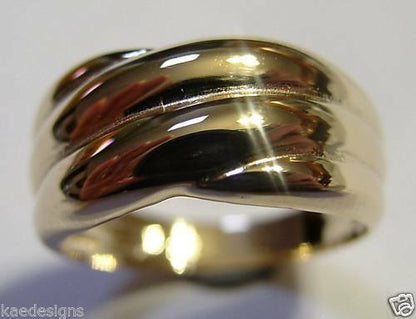 Kaedesigns Size Z + 1 9ct 9kt Solid Yellow, Rose or White Gold Heavy Dome Ring