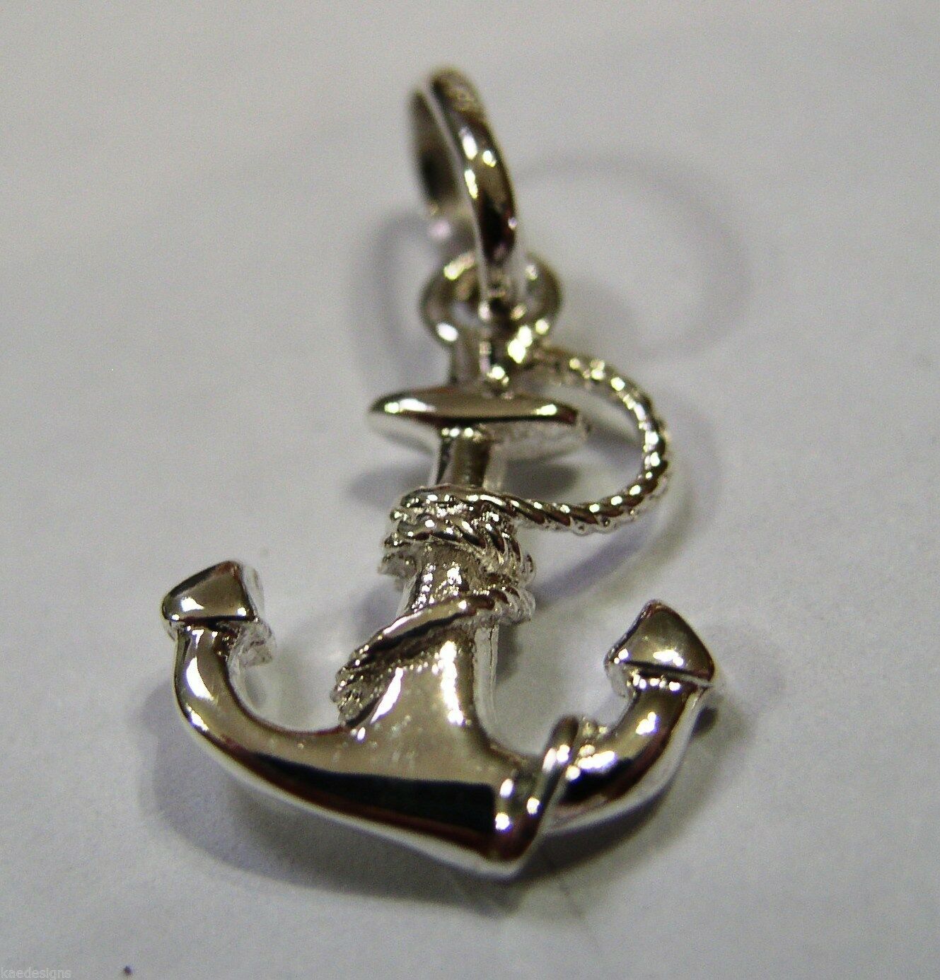 Genuine New Sterling Silver 925 Solid Anchor Boat Pendant Or Charm