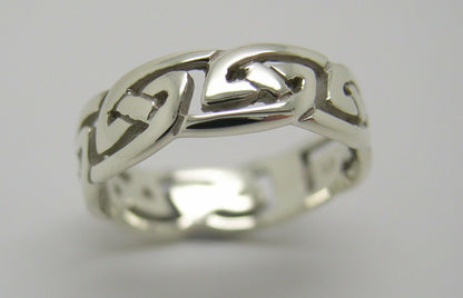 Genuine Size P 9ct Yellow, Rose or White Gold 6mm Celtic Weave Ring 274