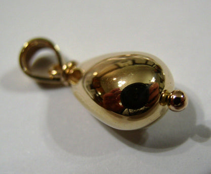 Genuine 9ct 9K Yellow, Rose or White 375 Gold Bubble Medium Tear Drop Teardrop Pendant