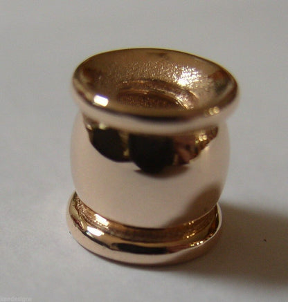 Kaedesigns Genuine 9kt 9ct Yellow, Rose or White Gold Barrel Ridged Domed Bead For New Charm Bracelets
