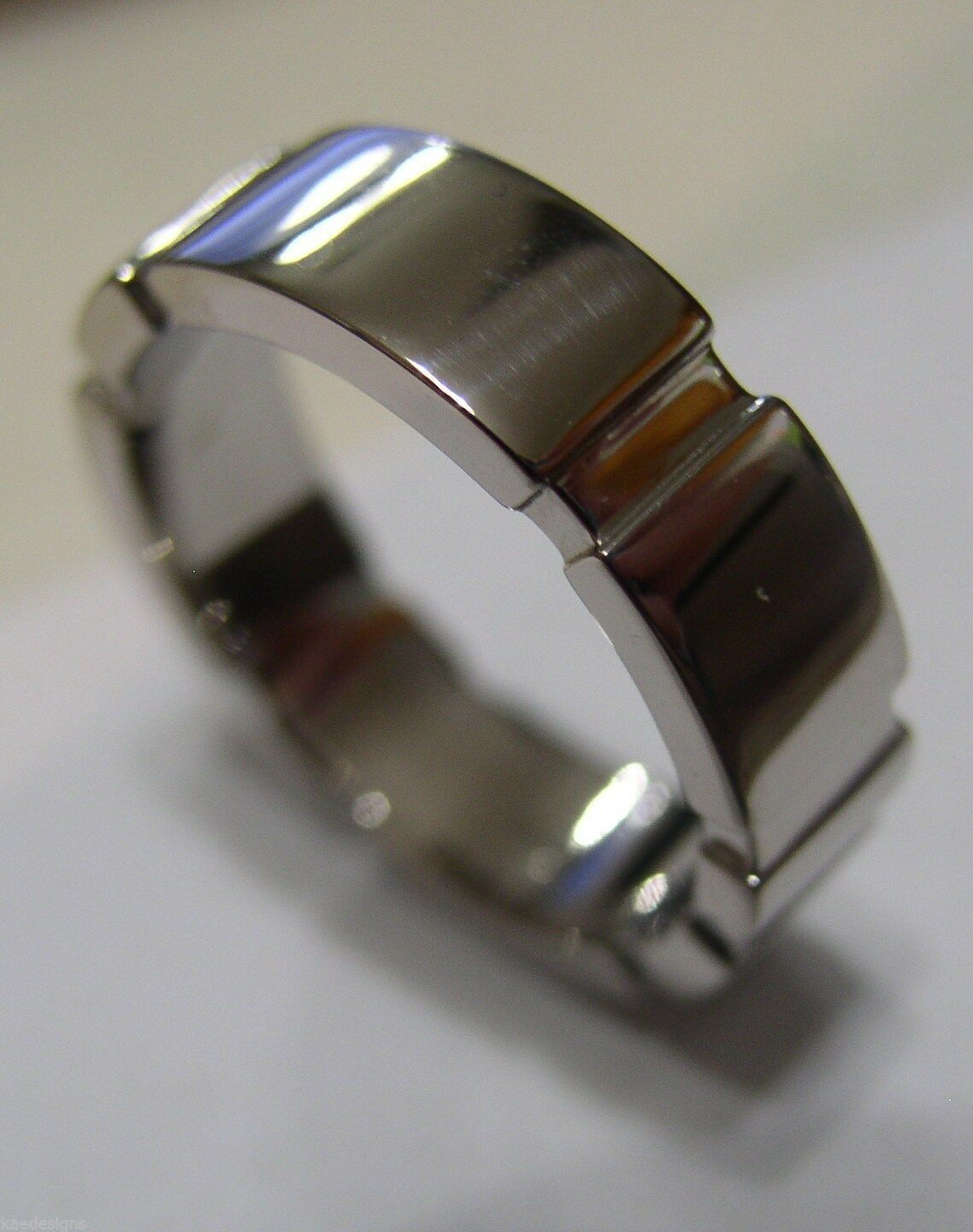 Genuine 18ct 750 Hallmarked 750 Heavy White Gold Full Solid Mens Wedding Band