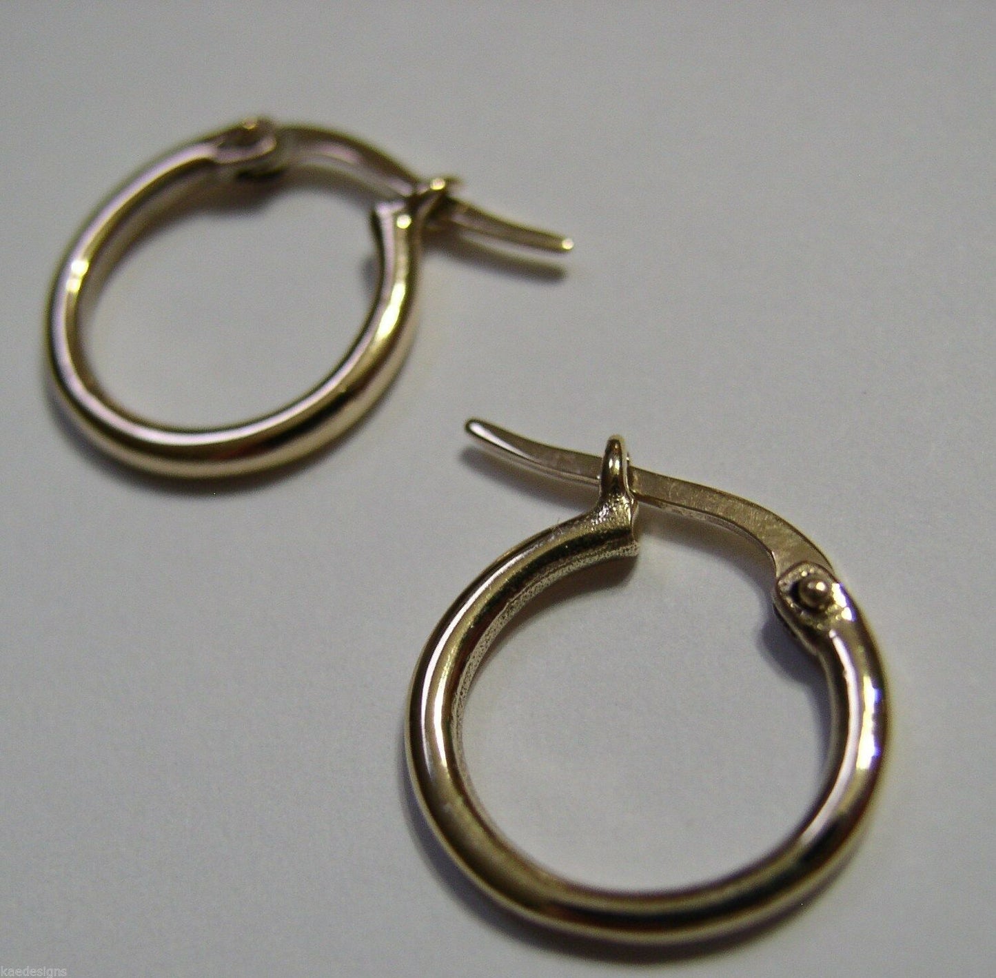 Genuine 9ct 9K Yellow, Rose or White Gold Small Hoop Round Earrings
