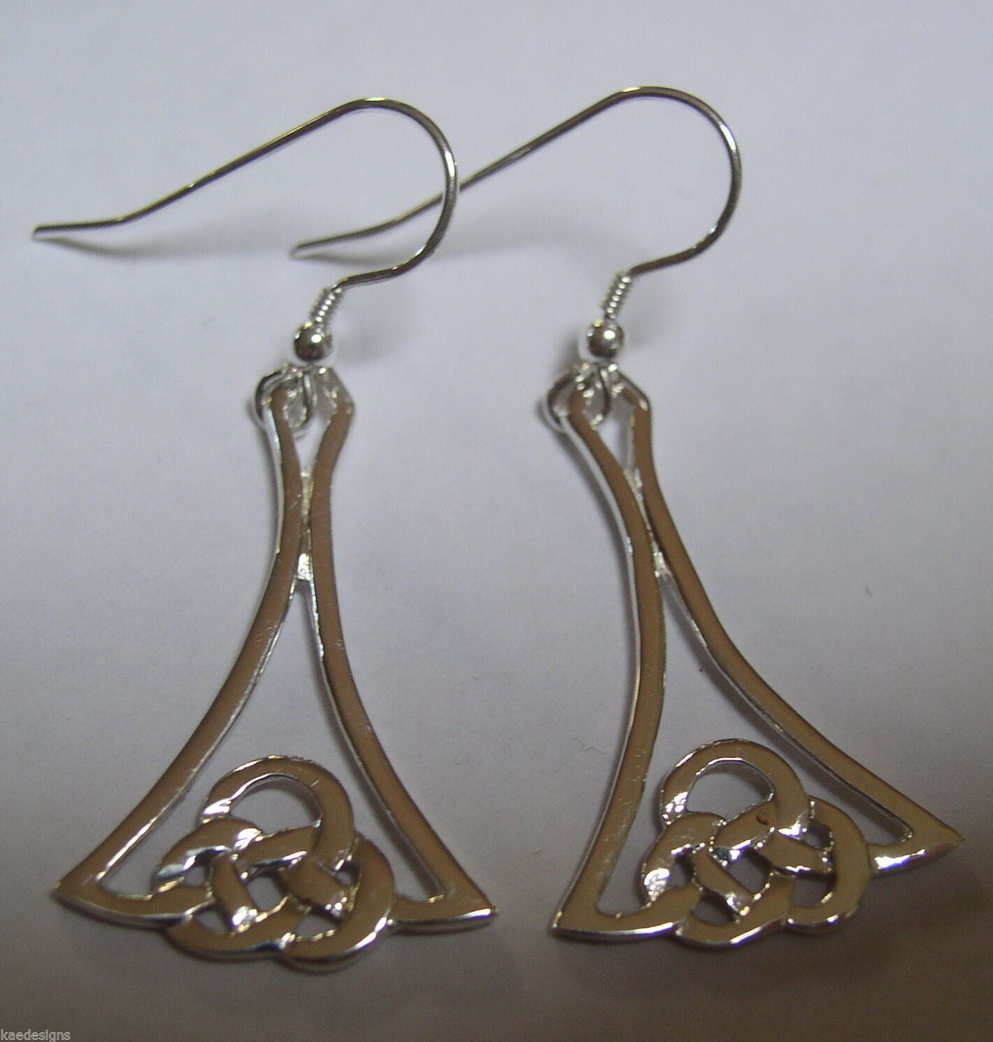 Genuine Sterling Silver 925 Celtic Knot Hook Earrings